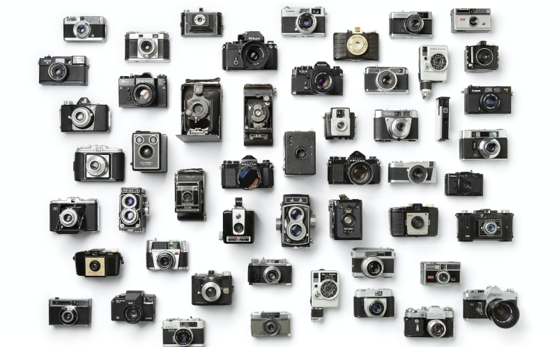 Collection of vintage analog camera's